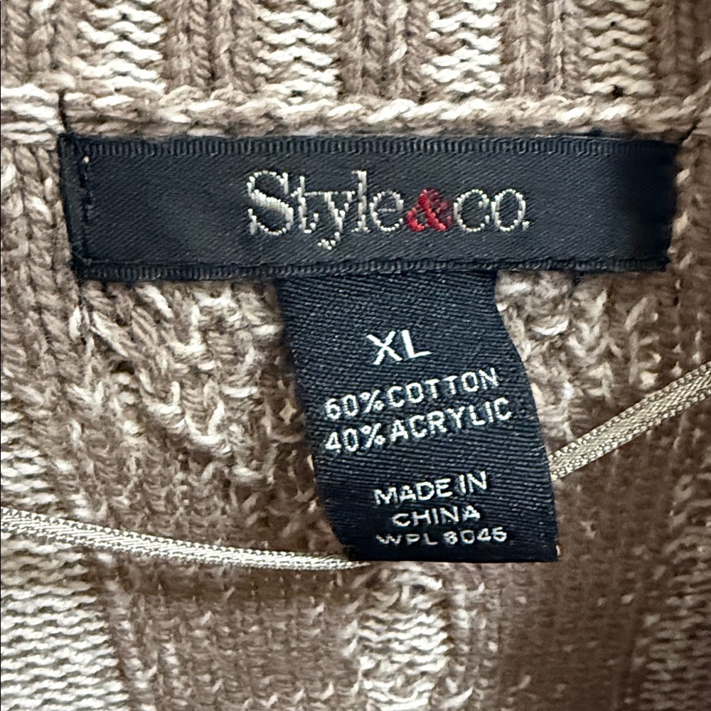 Style & Co Women's Brown Double-Breasted Sweater/ Cardigan - Picture 4 of 5